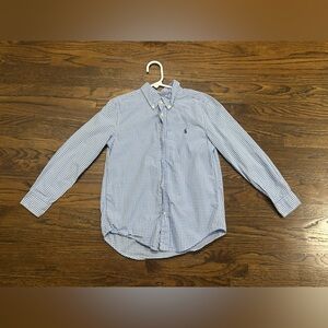 Ralph Lauren Blue and White Checkered Shirt
